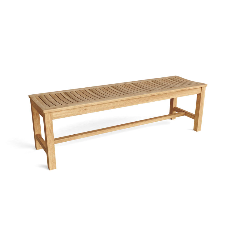 Natural Teak 59'' Outdoor Backless Dining Bench