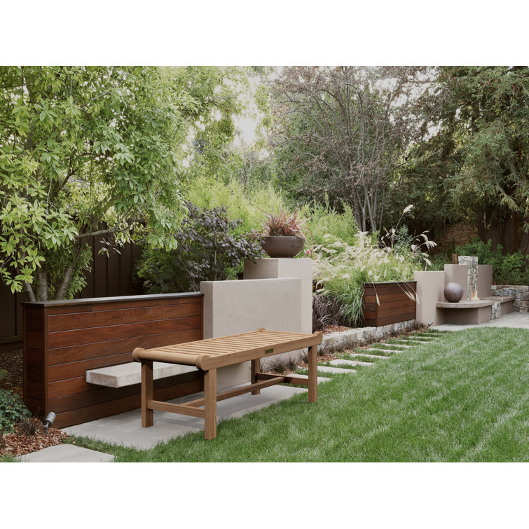 Cambridge Teak 2-Seater Backless Outdoor Bench
