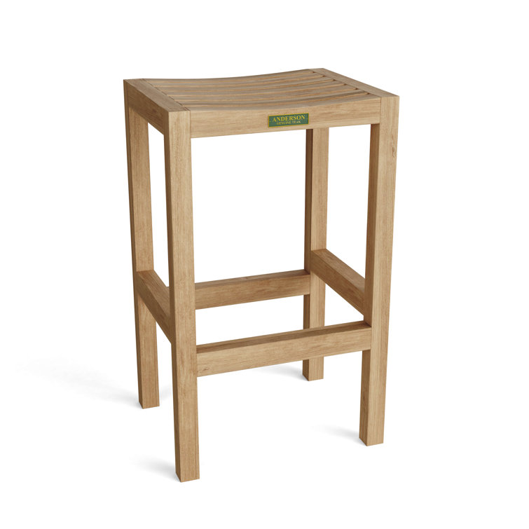 Montego 3 Piece Unfinished Teak Bar Set with Stools