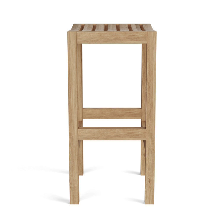 Montego 3 Piece Unfinished Teak Bar Set with Stools