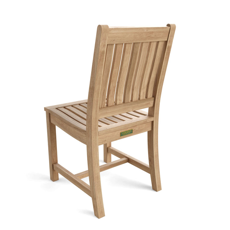 Rialto Natural Teak Armless Outdoor Dining Chair