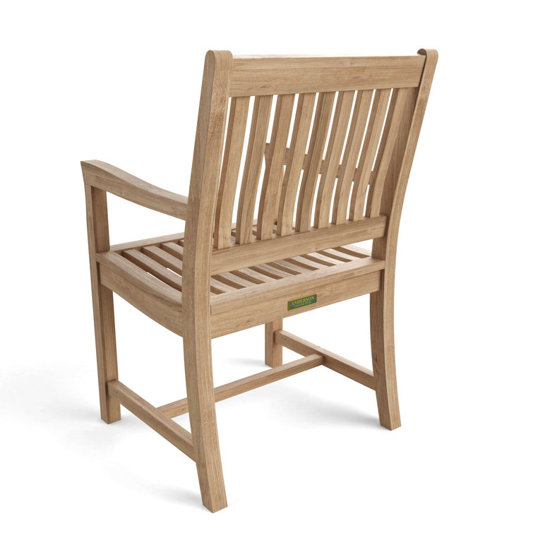 Rialto Teak Outdoor Dining Armchair with Curved Back