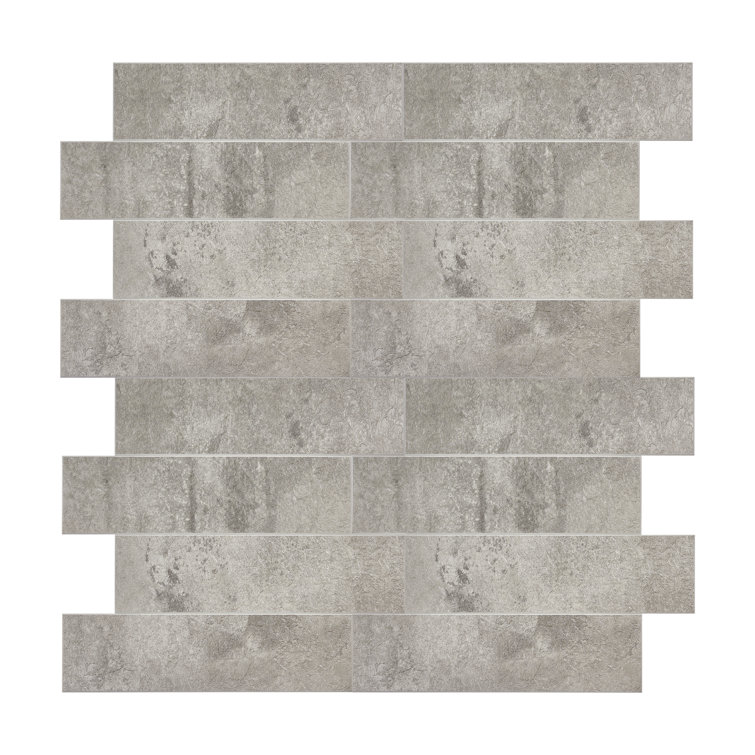 Natural Brown Marble Peel and Stick Mosaic Tile