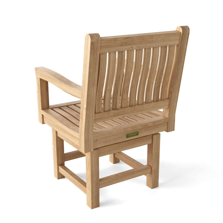 Natural Teak Rocking Dining Armchair with Cushions