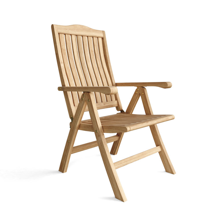 Teak Wood Outdoor Reclining Dining Armchair