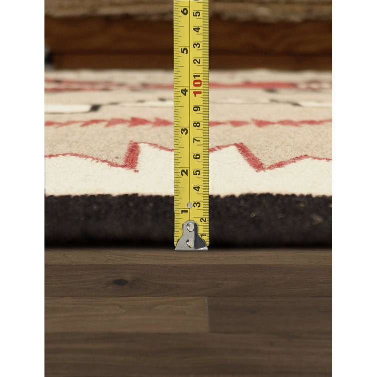 Tuscany Modern Hand-Knotted Wool Geometric Brown Rug - 9' x 12'