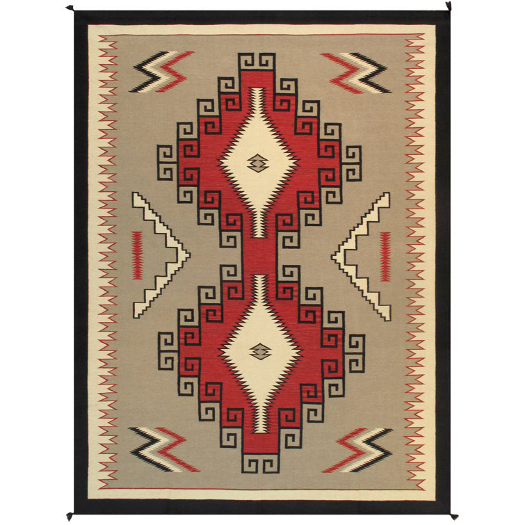 Tuscany Modern Hand-Knotted Wool Geometric Brown Rug - 9' x 12'