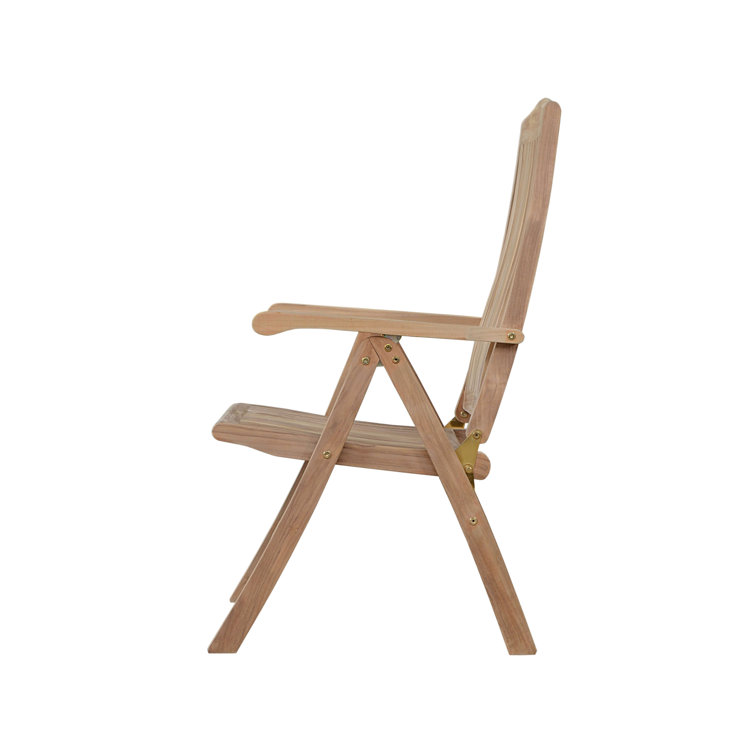 Teak Wood Outdoor Reclining Dining Armchair
