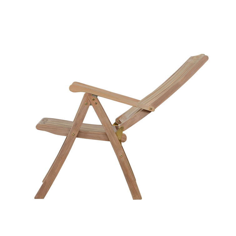 Teak Wood Outdoor Reclining Dining Armchair