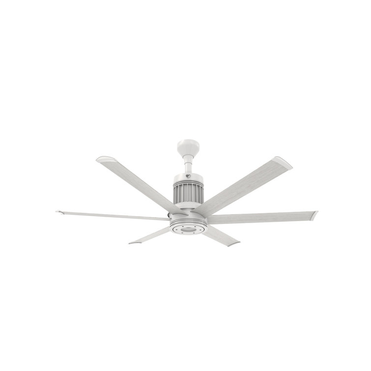 i6 60" White Modern Indoor Ceiling Fan with Remote