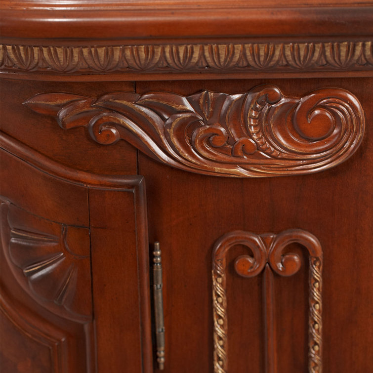 Transitional Honey Walnut Dresser with Mirror and Dovetail Drawers
