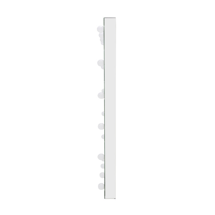 Montreal Contemporary Rectangular Wood Vanity Mirror with LED