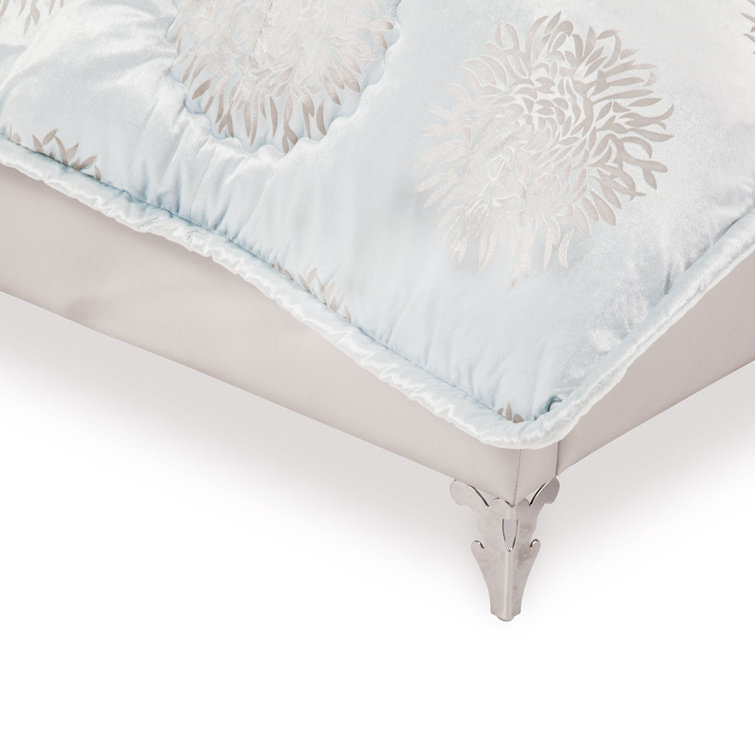 Frost King-Size Vegan Leather Tufted Bed with Nailhead Trim