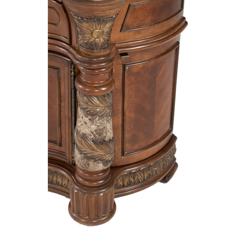 Villa Valencia Brown Solid Wood Bedside Chest