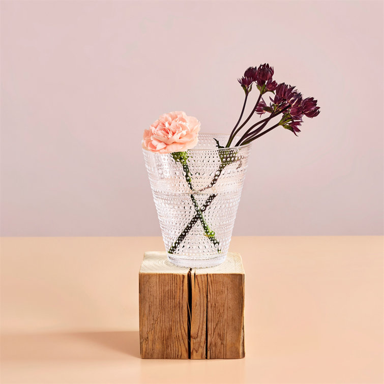 Clear Glass Dewdrop Bouquet Table Vase