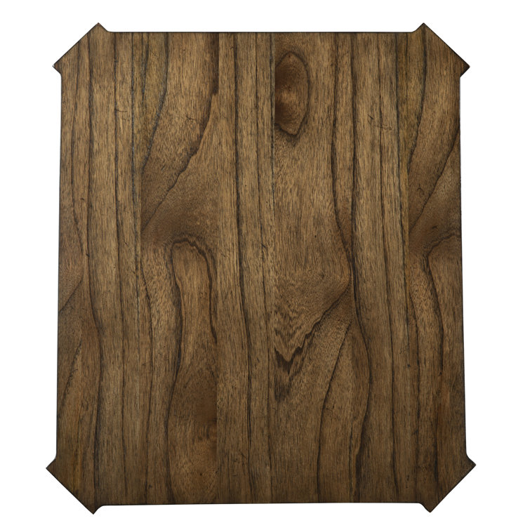 Traditional Black and Gray Wood End Table with Storage