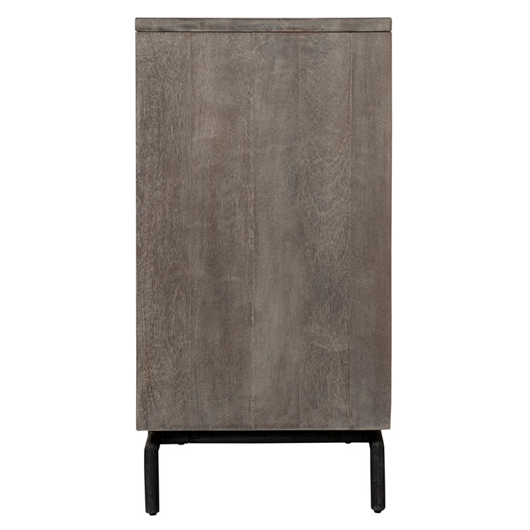 Jaedon 66'' Beige Mango Wood Sideboard with Iron Base