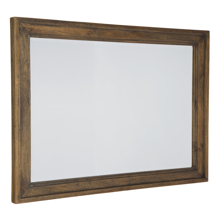 Bedford Park 48" Brown Mango Wood Rectangular Wall Mirror