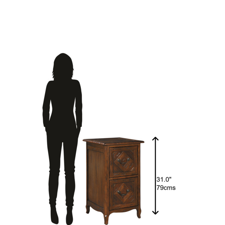 Hekman Cognac 2-Drawer Fire Resistant Legal Size File Cabinet