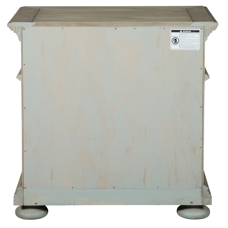 Wellington Driftwood Traditional 3-Drawer Brown Nightstand