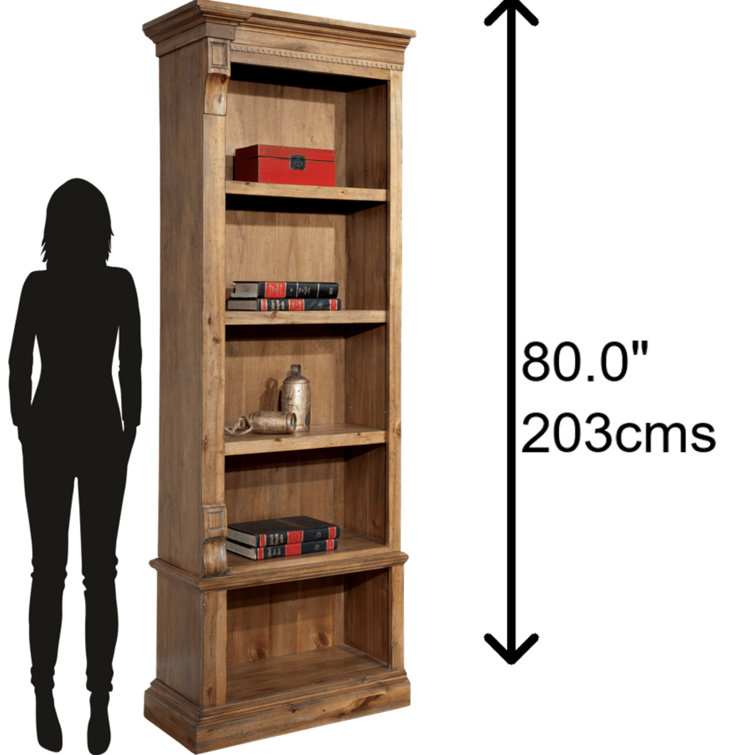 Kid-Friendly Adjustable Wood Bookcase in Classic Brown