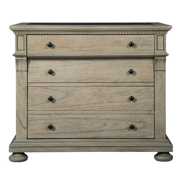 Traditional Driftwood 2-Drawer Lockable Lateral File Cabinet