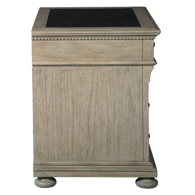 Traditional Driftwood 2-Drawer Lockable Lateral File Cabinet