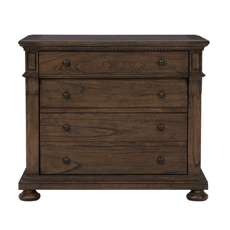 Brown Traditional 2-Drawer Lockable Lateral File Cabinet