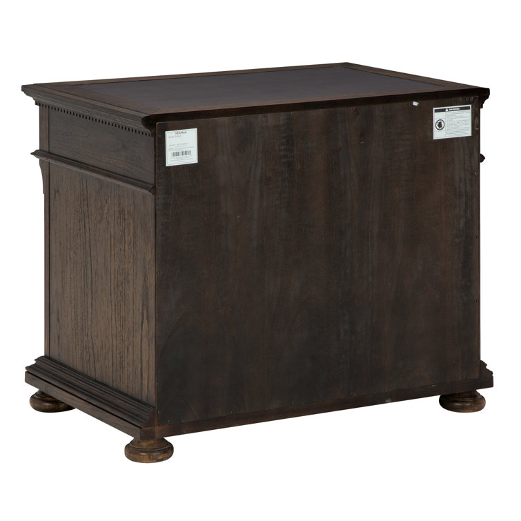 Brown Traditional 2-Drawer Lockable Lateral File Cabinet