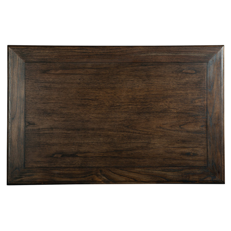 Traditional Beige & Black Rectangular Coffee Table with Storage