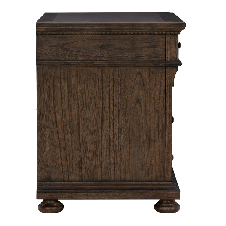 Brown Traditional 2-Drawer Lockable Lateral File Cabinet