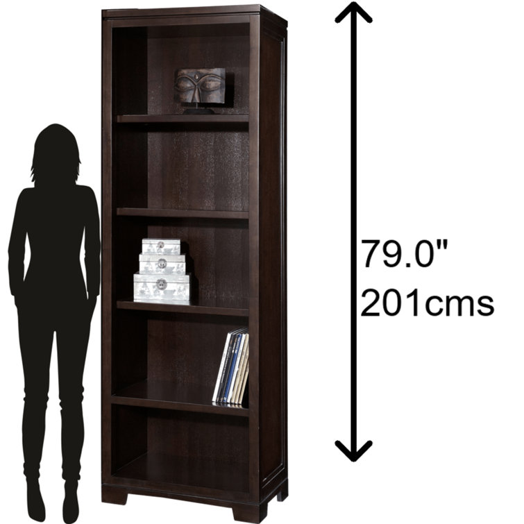 Mocha Finish Adjustable 5-Cube Wood Bookcase