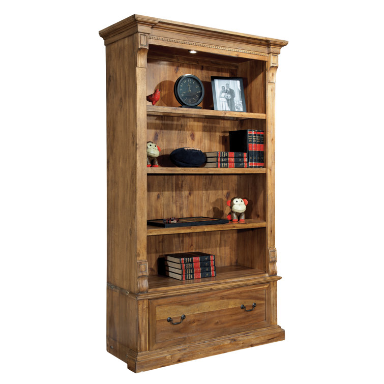 Wellington Natural Finish Adjustable Wood Bookcase