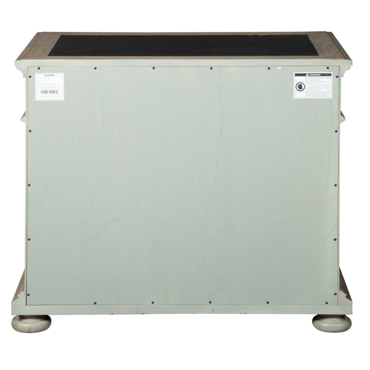 Traditional Driftwood 2-Drawer Lockable Lateral File Cabinet