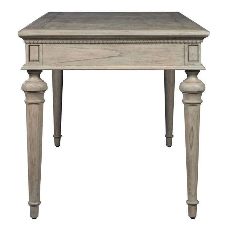 Traditional Brown Wood Writing Desk with Drawers