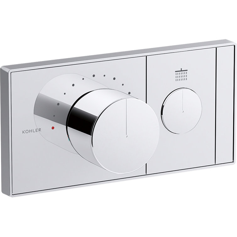 Polished Chrome Thermostatic Valve Control Panel with Knob