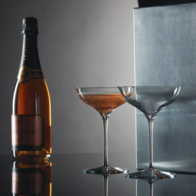Elegance Clear Crystal Coupe Glass Set of 2