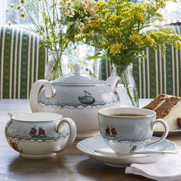 Kit Kemp's Sailor's Farewell 5-Piece Porcelain Dining Set, Service for 1