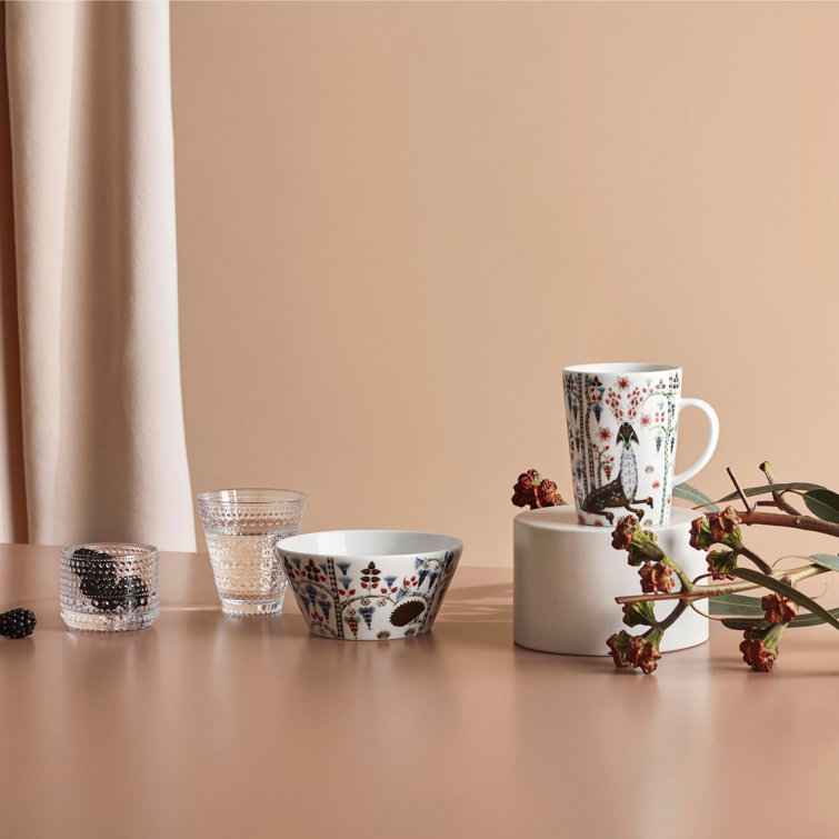 Oiva Toikka Inspired 10oz Clear Bubble Textured Glassware Set