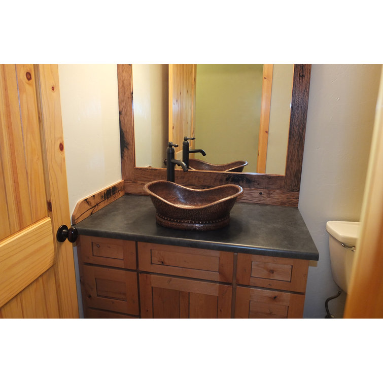 20" Oil Rubbed Bronze Hammered Copper Vessel Sink