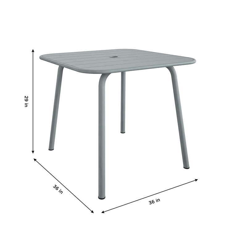 Light Gray Steel Armless Stacking Patio Dining Chairs, Pair