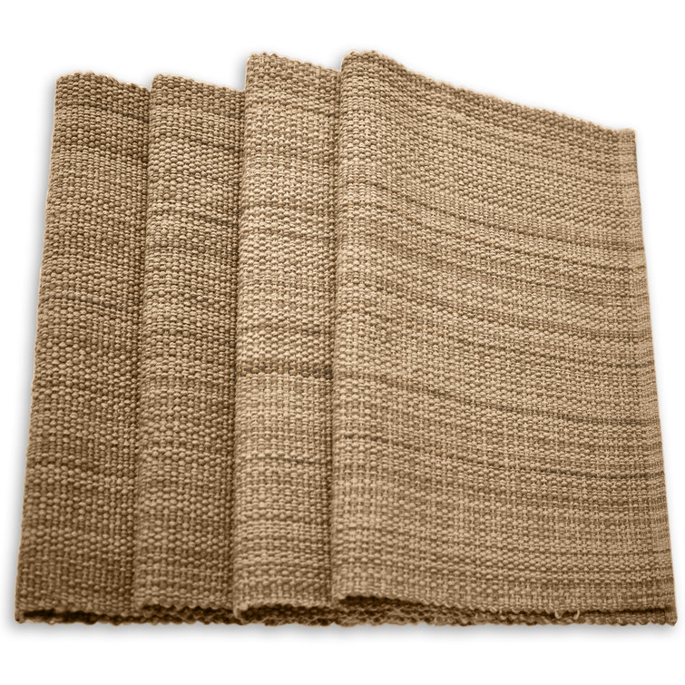Mocha Handwoven Cotton Rectangle Placemats Set of 4