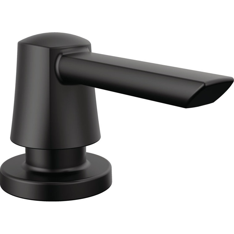 Matte Black Metal Modern Soap Dispenser