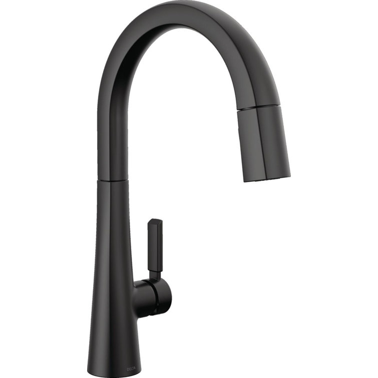 Matte Black Stainless Steel Pull-Down Kitchen Faucet
