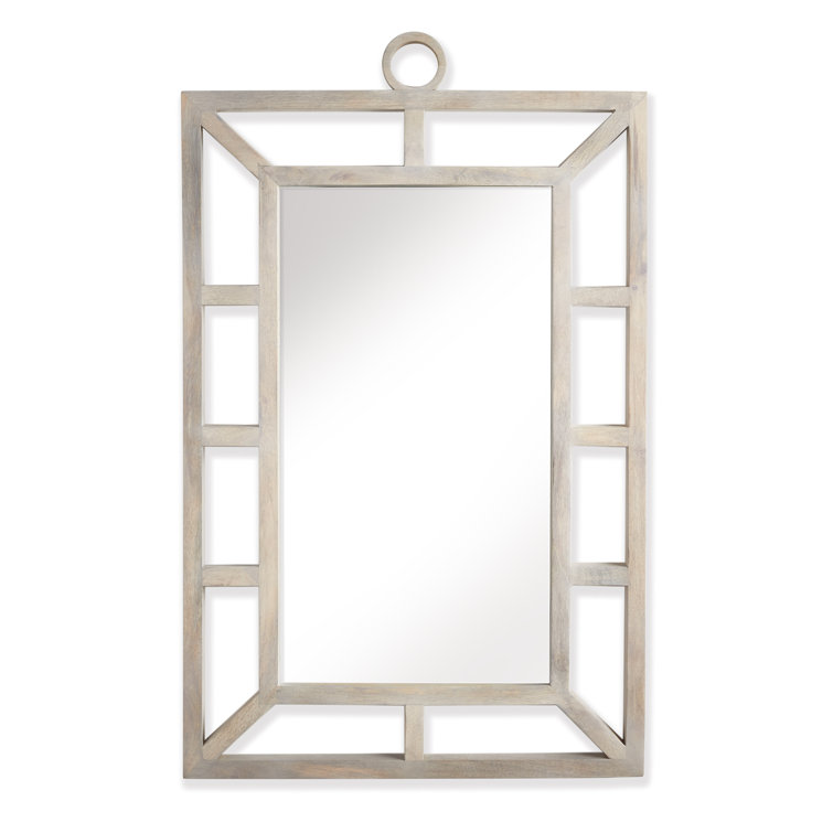 Whitewash Mango Wood Rectangular Wall Mirror