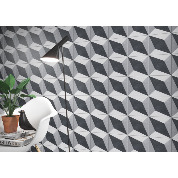 Luv Tender 8" Gray Glazed Porcelain Tile