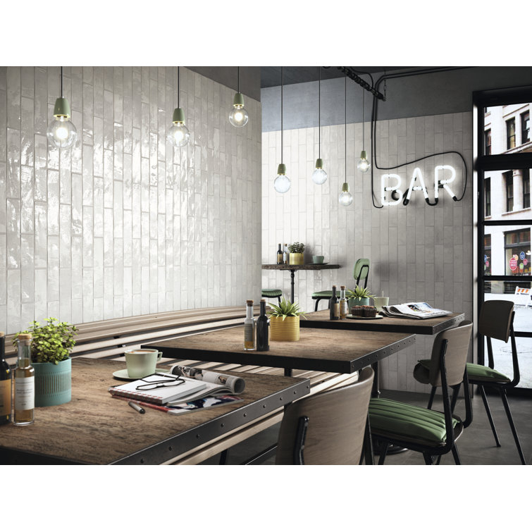 Splash Coconut White 3" x 12" Glossy Ceramic Subway Tile