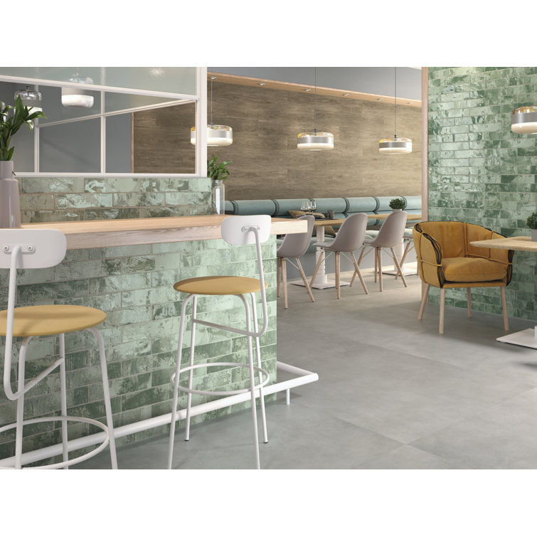 Splash Viridian Green 3" x 12" Glossy Ceramic Subway Tile