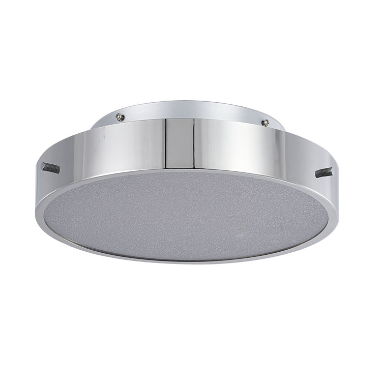 Bethel 12" Chrome LED Flush Mount with Clear Beaded Acrylic Diffuser