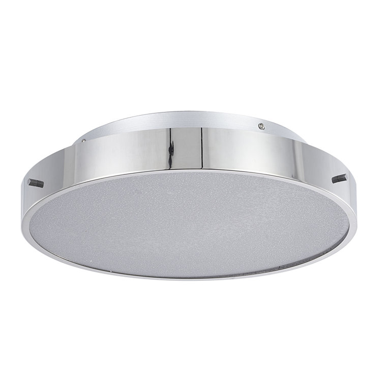 Bethel 16" Chrome LED Flush Mount with Acrylic Beaded Diffuser